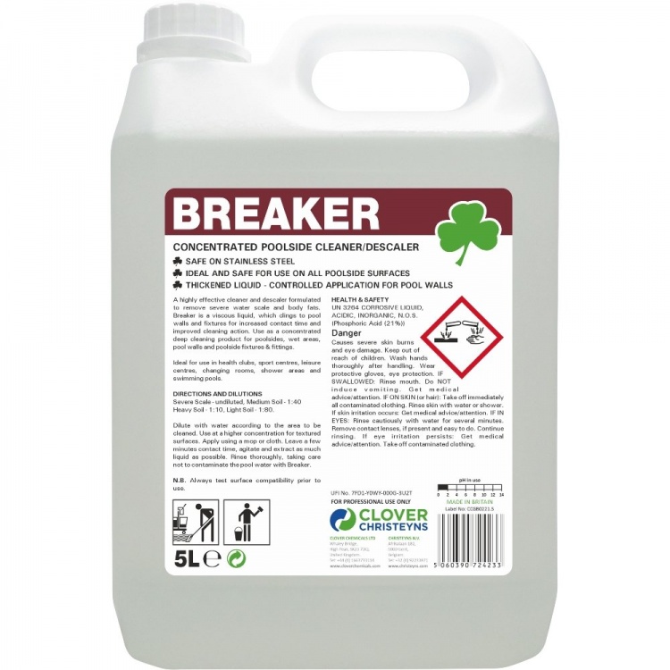 Clover Chemicals Breaker Concentrated Poolside Cleaner / Descaler (506)